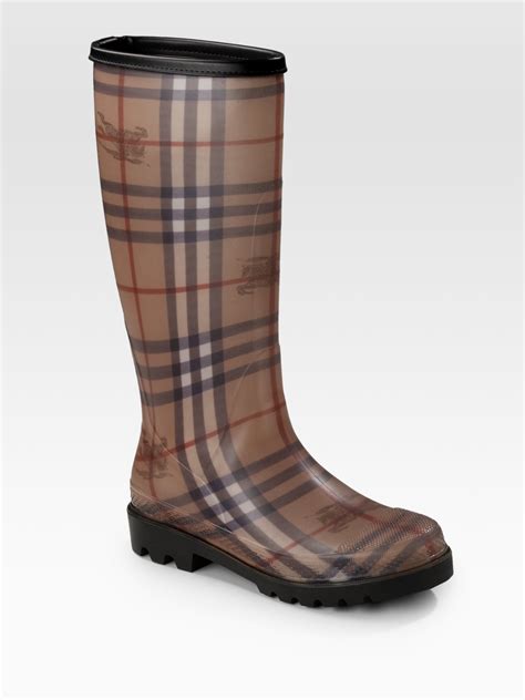 burberry classic check rain boots